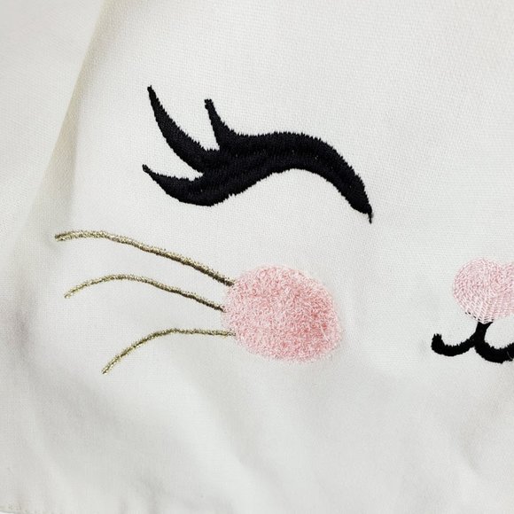 Isaac Mizrahi Easter Bunny Table Runner NWOT w Pink Sequins - Picture 5 of 5